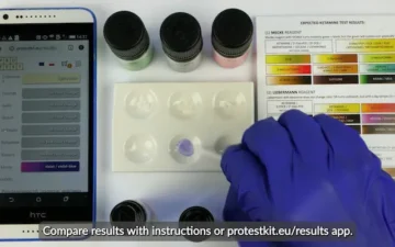 Ketamine test kit color change